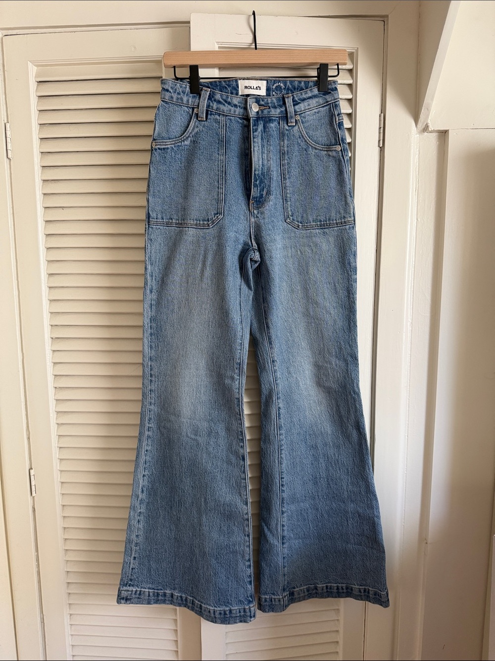 ROLLA'S Light Blue High-Rise Wide Leg Jeans